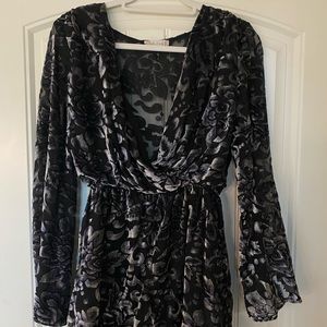 Altar’s State Black Velvet Romper